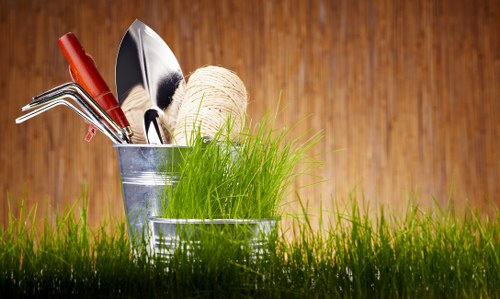 Low-carbon van used for sustainable gardening work